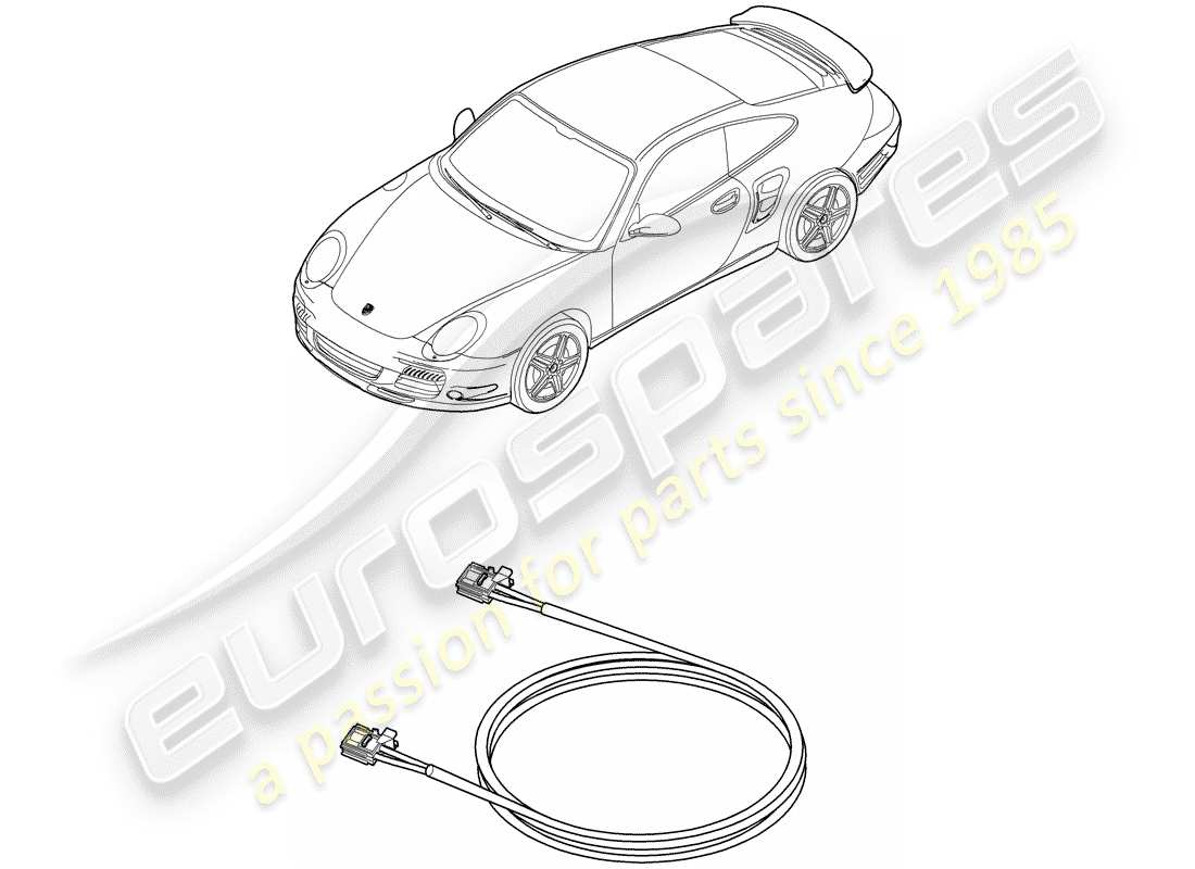 porsche 2009 997-2 turbo / gt2 fibre optique légère schéma des pièces
