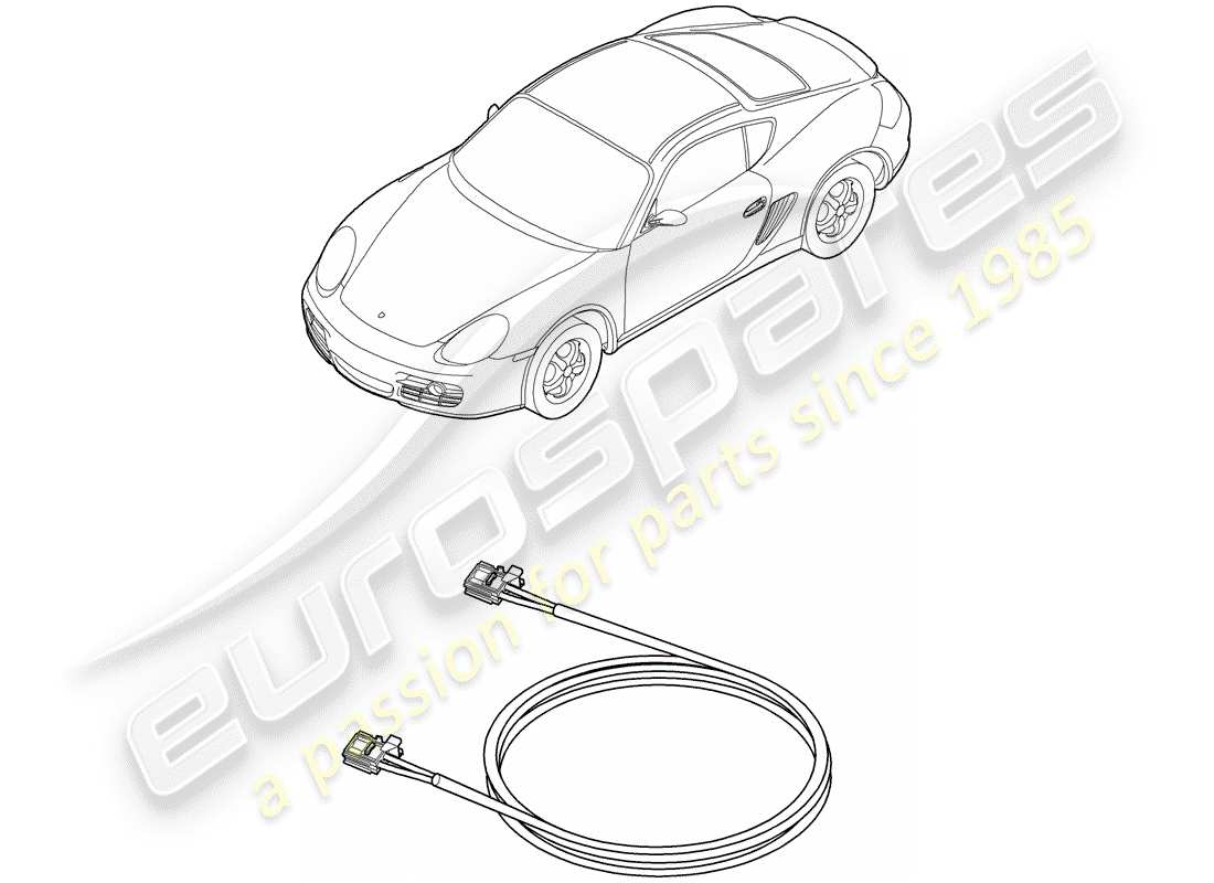 porsche 2006 (987 cayman) fibre optique légère schéma des pièces