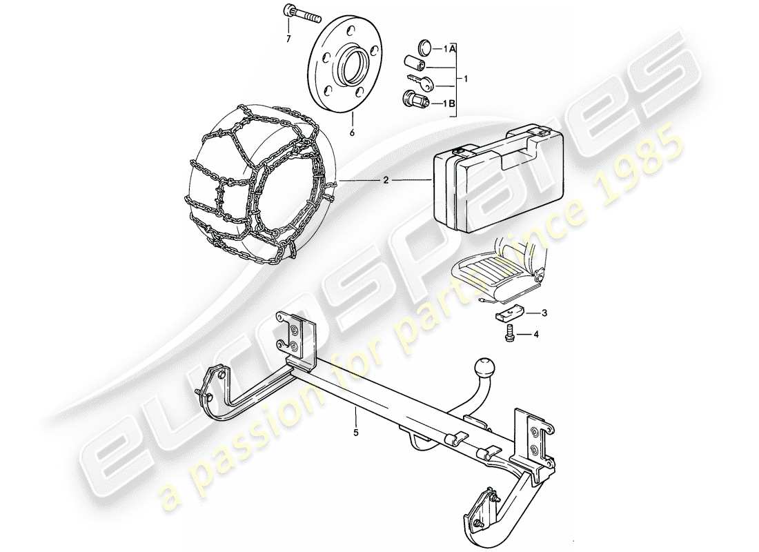 porsche 1982 (944) accessoires schéma des pièces
