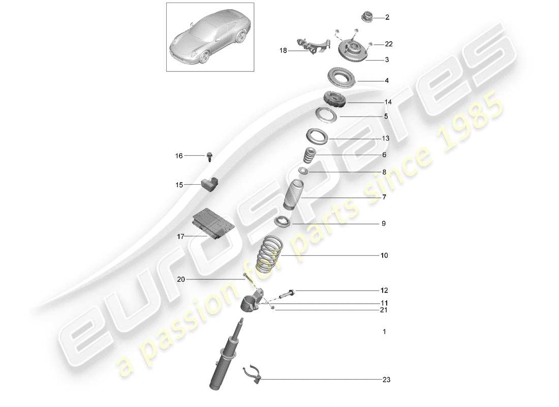 porsche 2013 (991-1) amortisseur de vibrations schéma des pièces