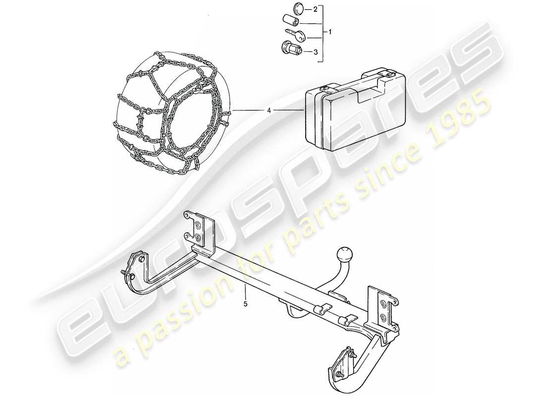 porsche 1990 (944) accessoires schéma des pièces