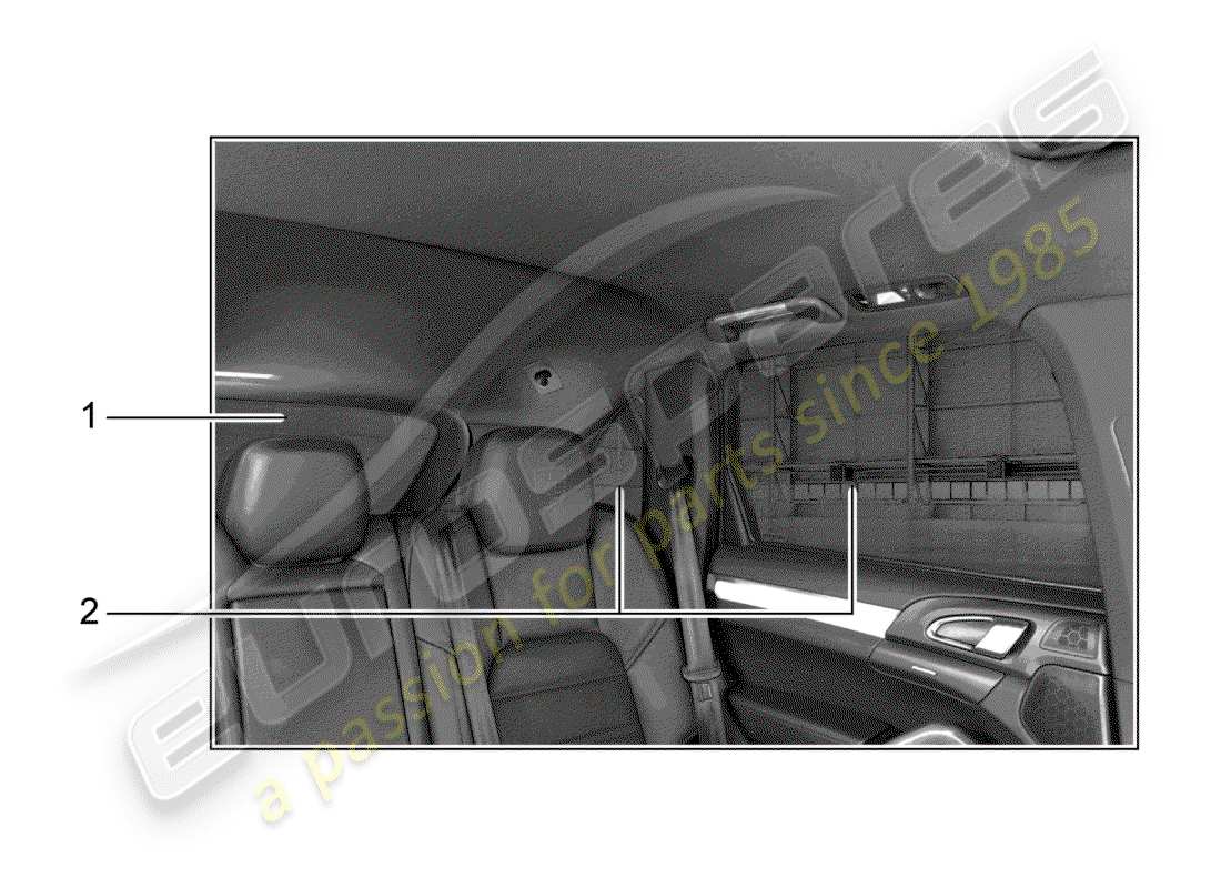 porsche 2013 (tequipment cayenne) gril schéma des pièces