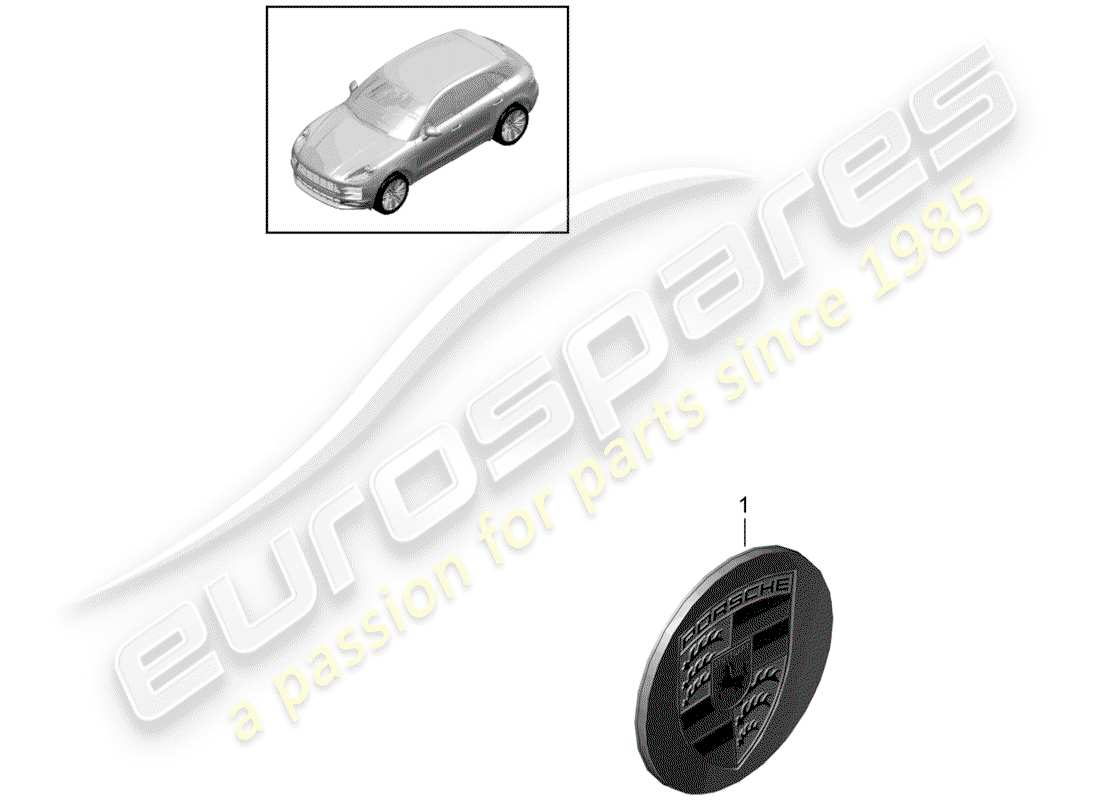 porsche 2019 (macan) enjoliveur de roue schéma des pièces