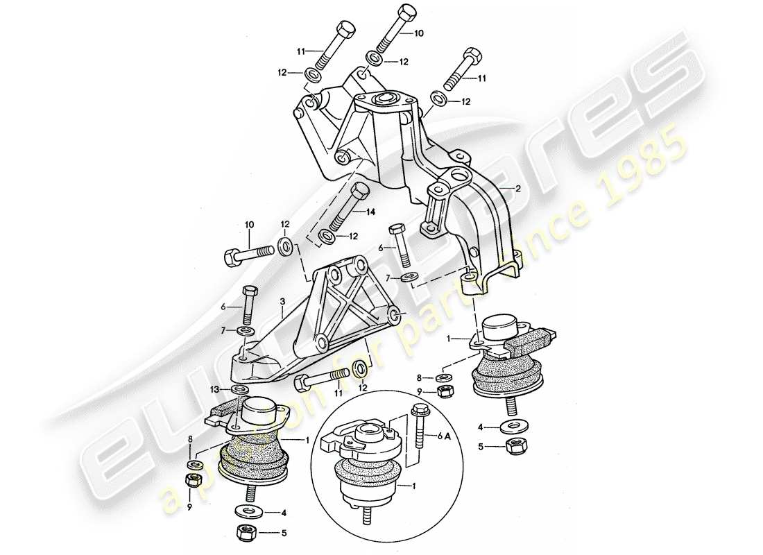 porsche 1990 (944) suspension moteur schéma des pièces