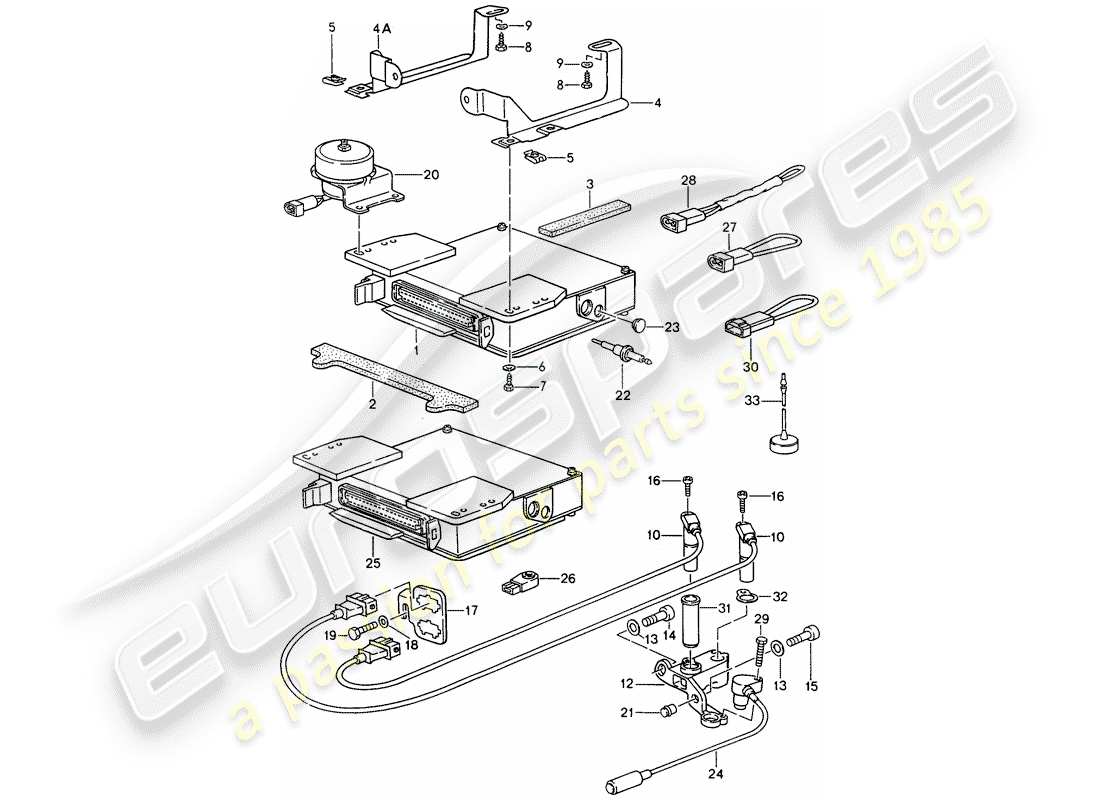 porsche 1990 (944) électrique du moteur 2 schéma des pièces