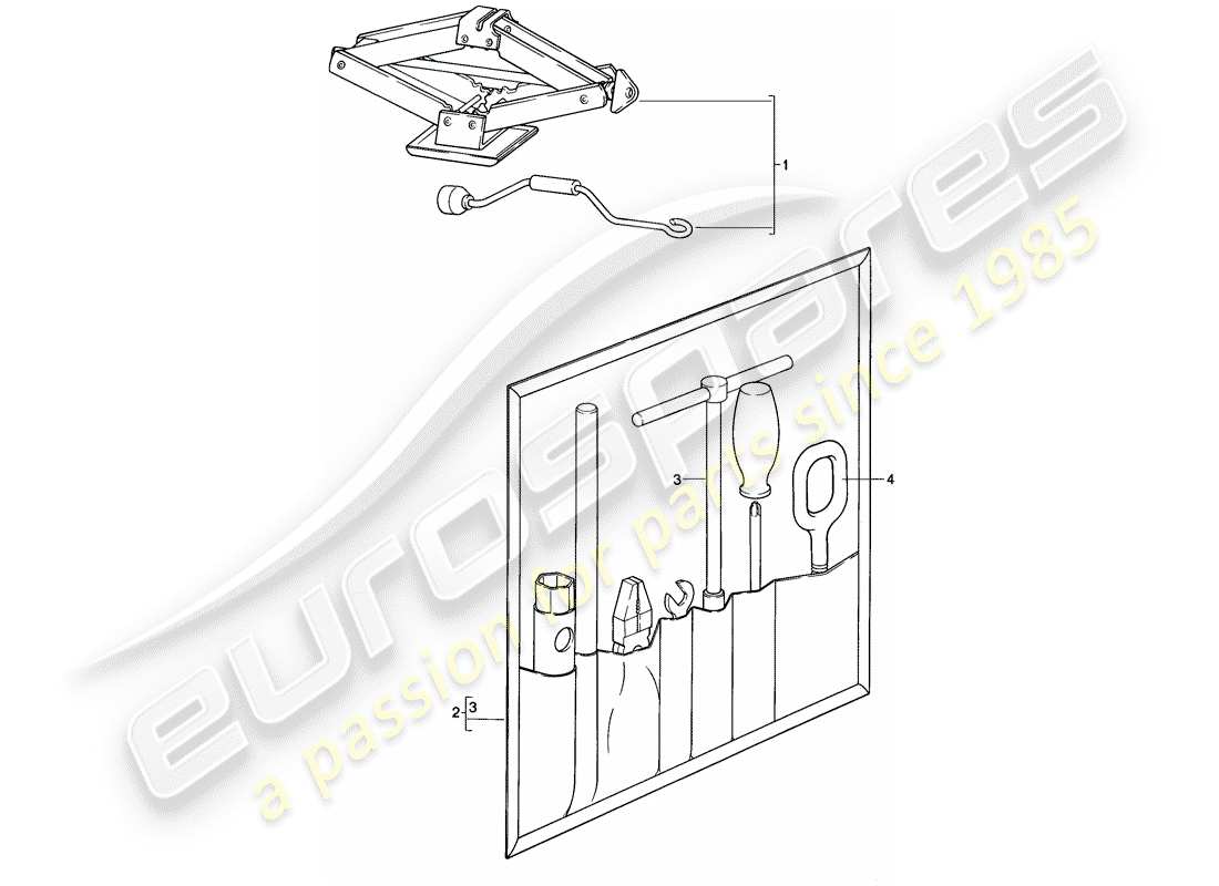porsche 1982 (944) accessoires schéma des pièces