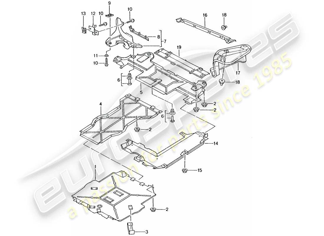 porsche 2003 (996 gt3) garniture - pour - sous-caisse schéma des pièces