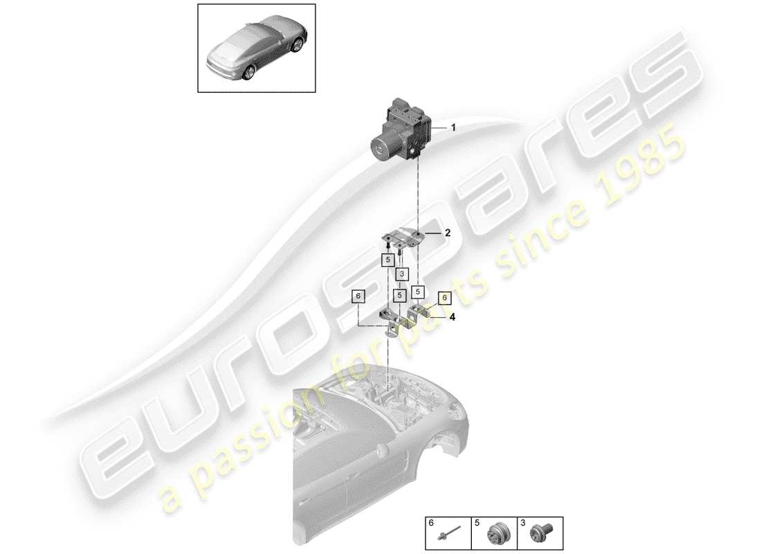 porsche 2017 (panamera 971-1) unité hydraulique schéma des pièces