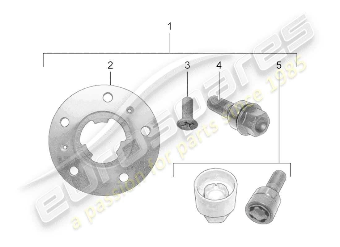 porsche 2012 (tequipment 98x/99x) anneau d'espacement schéma des pièces