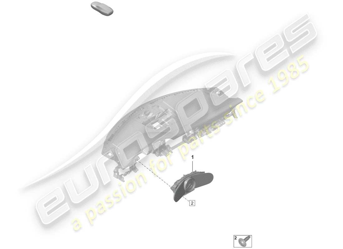 porsche 2019 (992-1) groupe d'instruments schéma des pièces