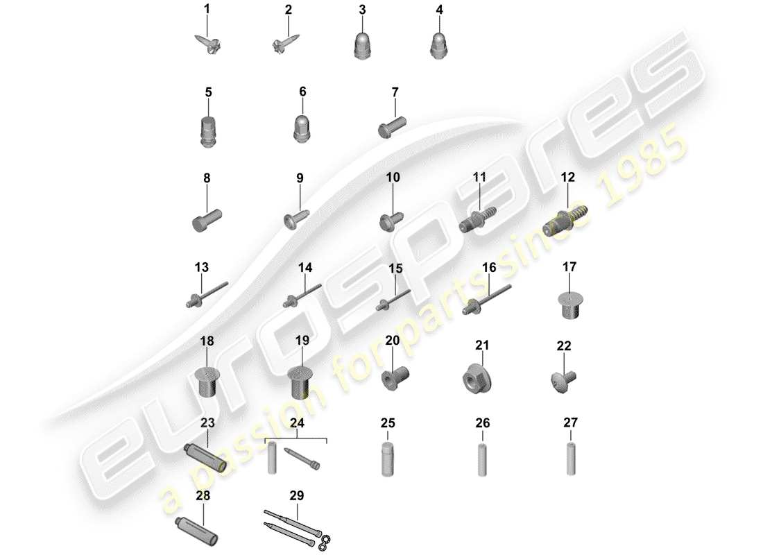porsche 2018 (cayenne e3 9ya/9yb) attaches schéma des pièces