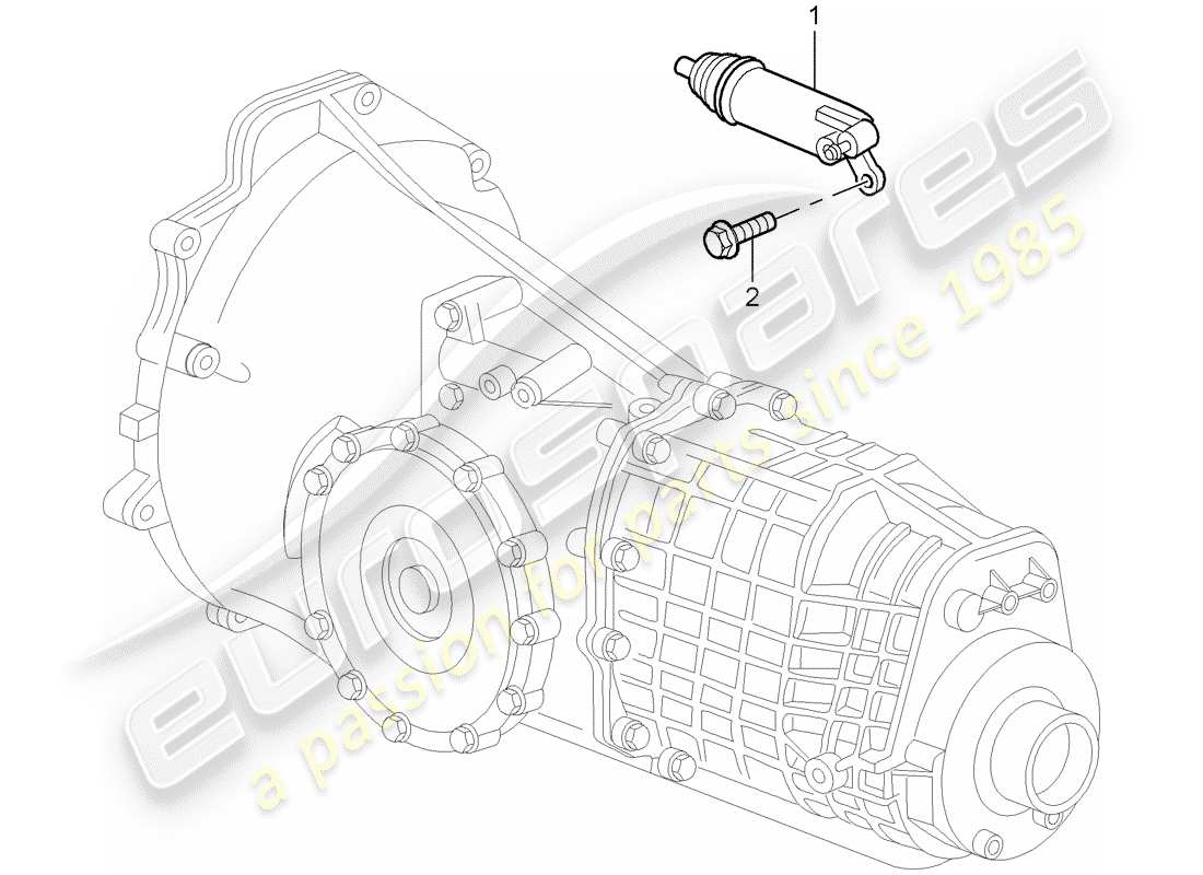 porsche 2004 (986 boxster) embrayage hydraulique - fonctionnement - d - mj 2000>> schéma des pièces