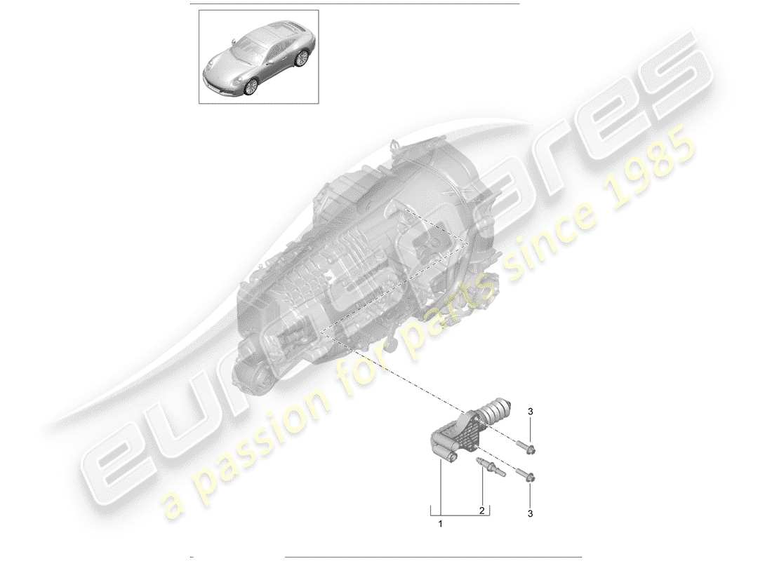 porsche 2019 (991-2) cylindre réservoir d'embrayage schéma des pièces