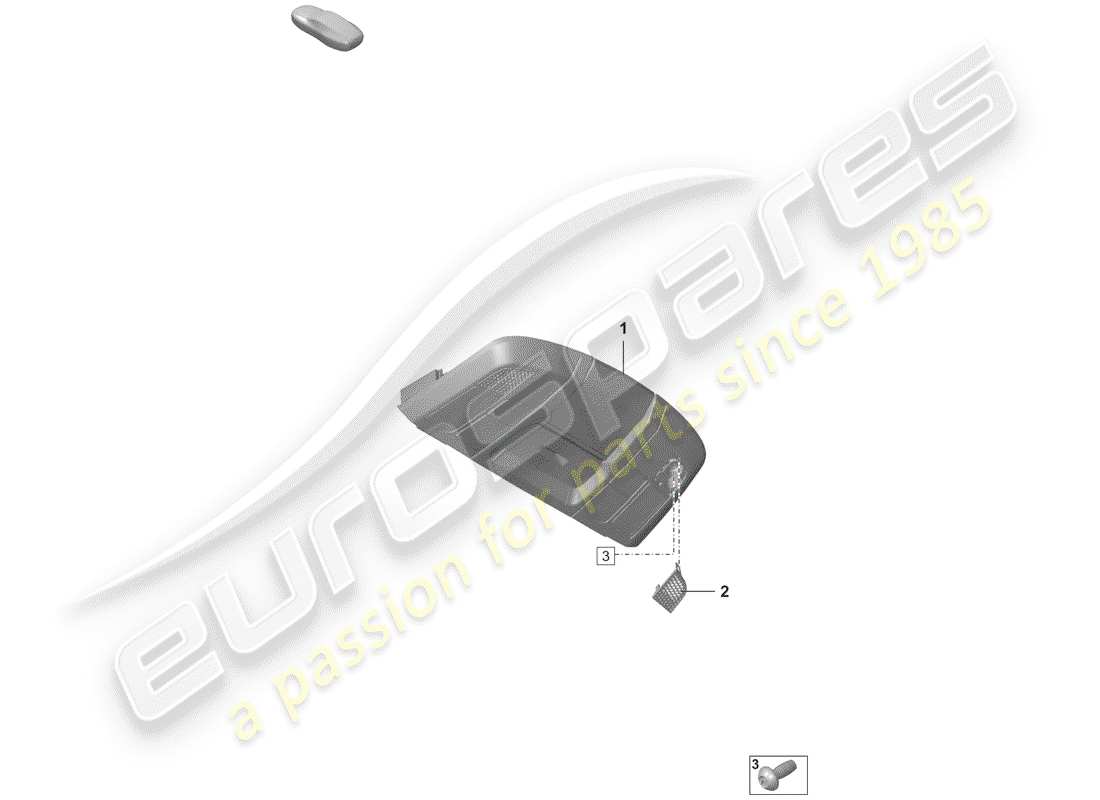 porsche 2019 (992-1) schéma des pièces du support