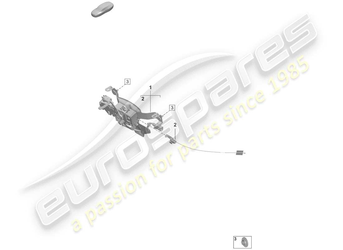porsche 2020 (992-1) schéma des pièces de verrouillage