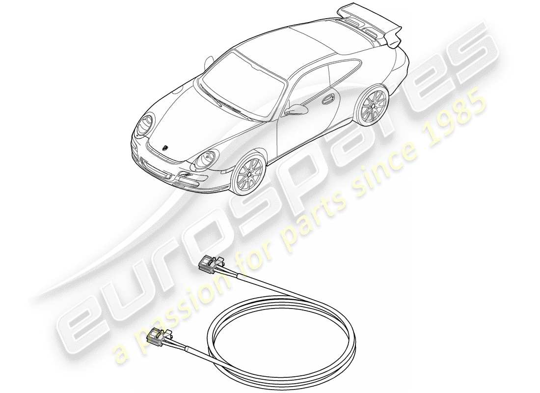porsche 2007 (997-1 gt3) fibre optique légère schéma des pièces