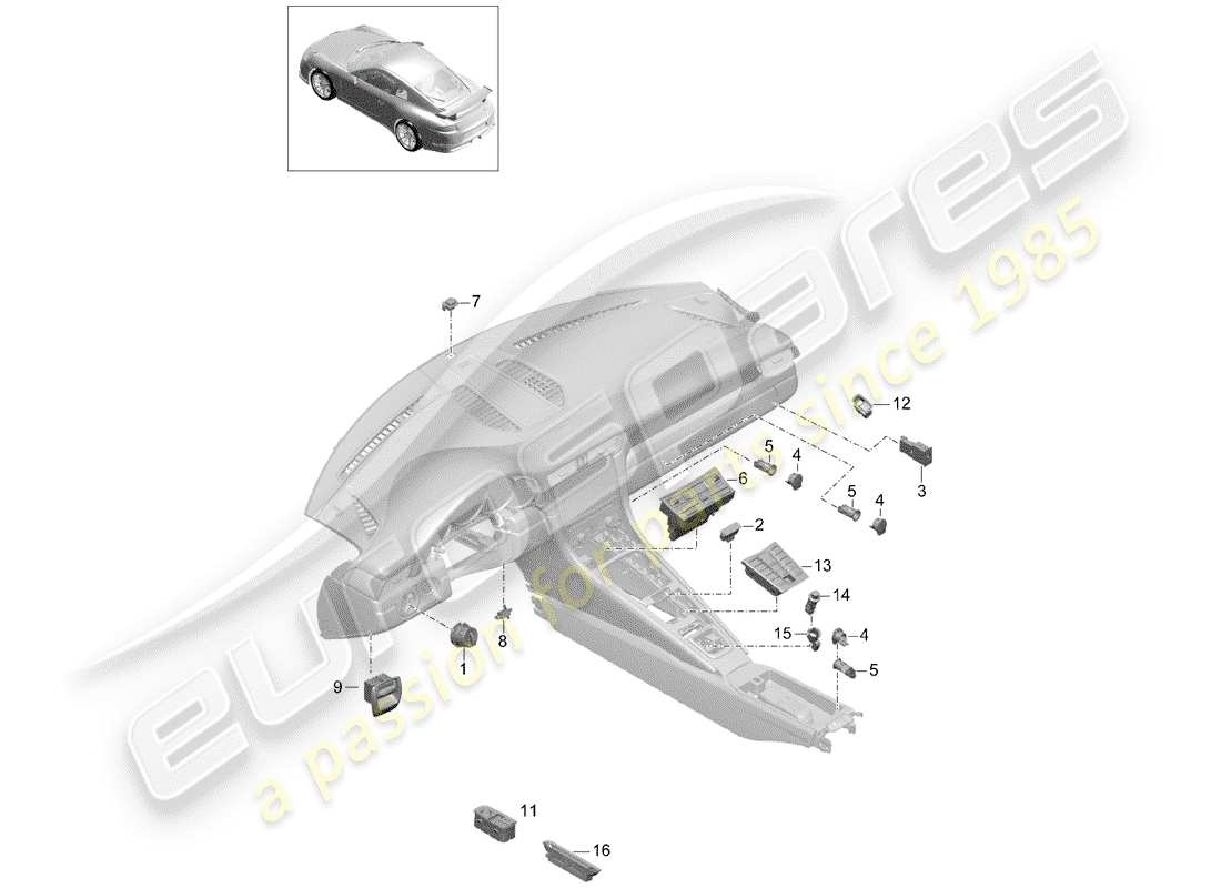 porsche 2020 (991-2 r/gt3/rs) changer schéma des pièces