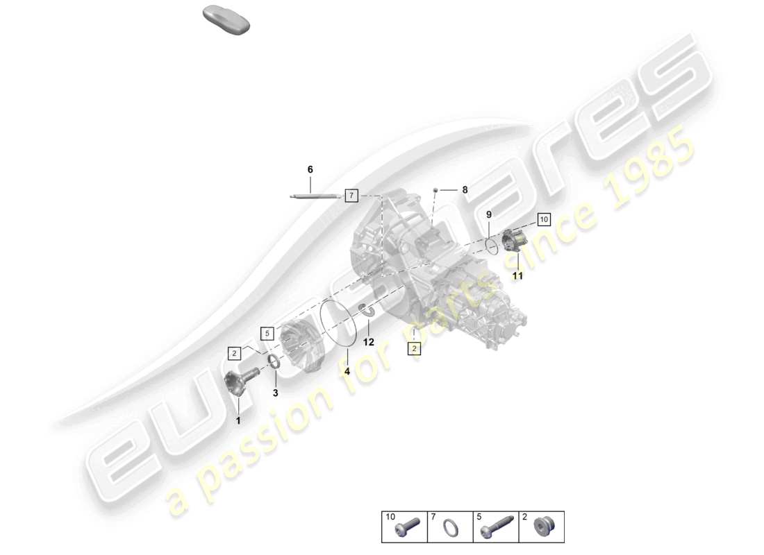 porsche 2020 (718 cayman) boîte de vitesses manuelle pièces détachées schéma des pièces