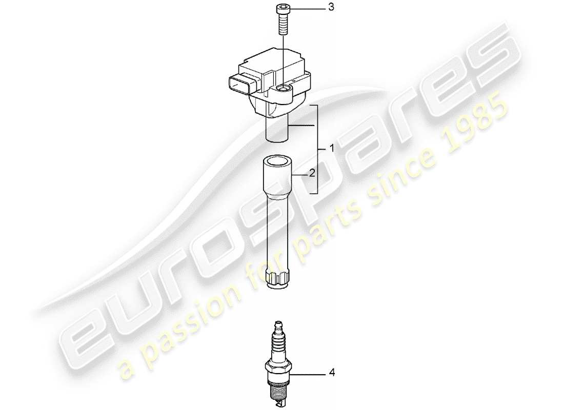 porsche 2005 (997-1) système de mise à feu schéma des pièces