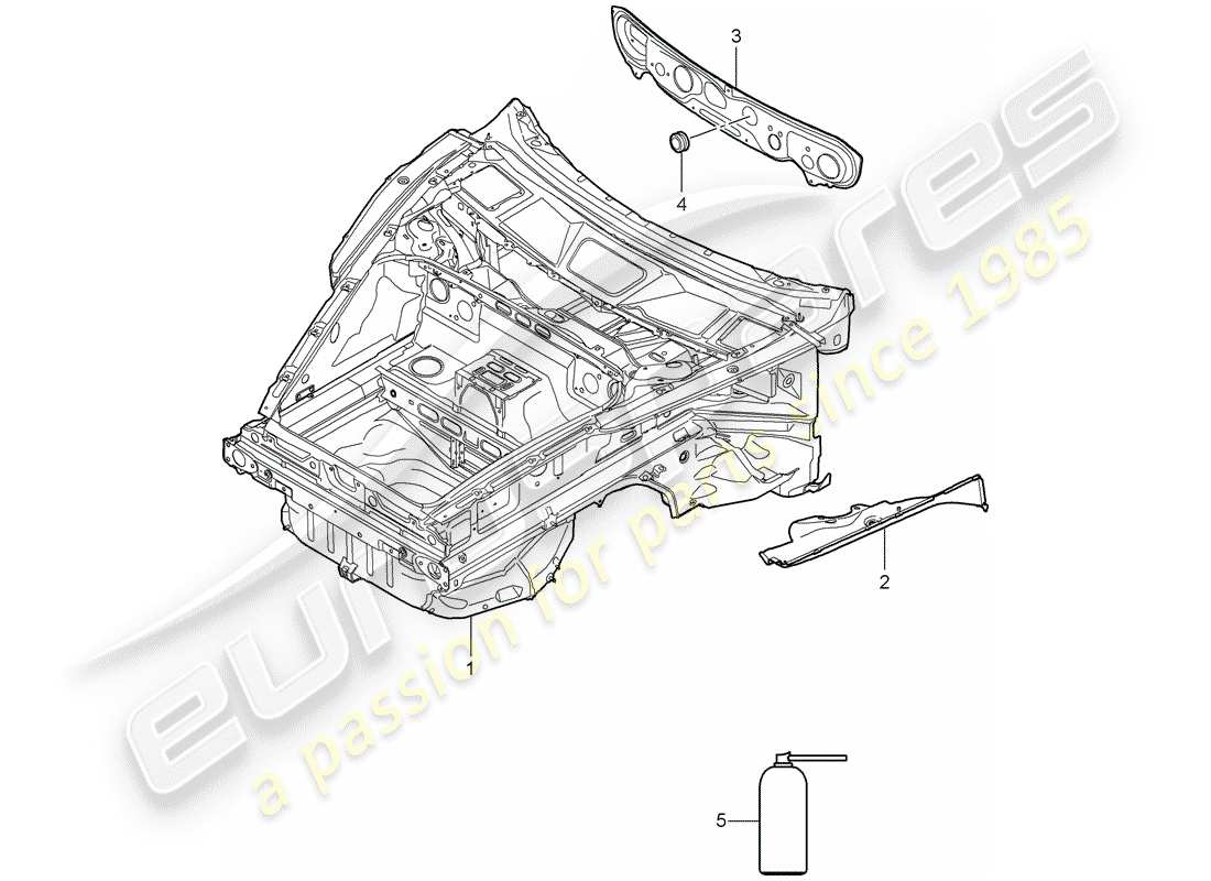 porsche 2011 (997-2) l'extrémité avant schéma des pièces