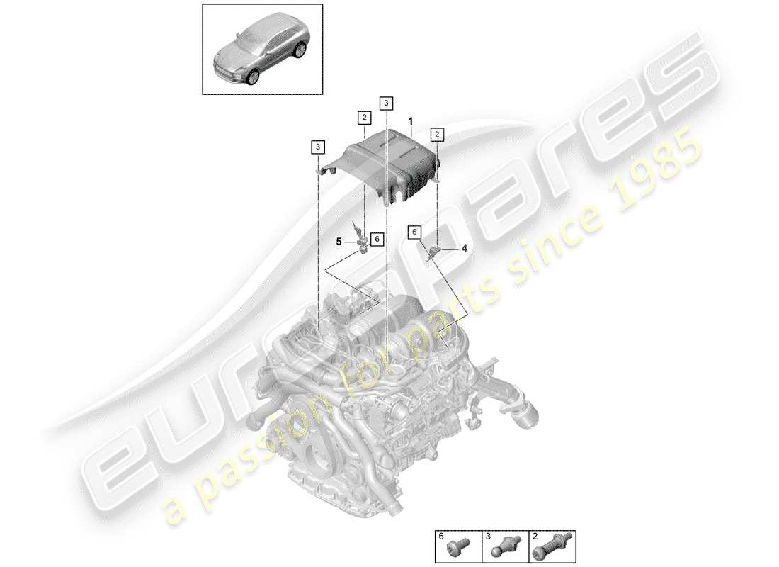 porsche 2019 (macan) culasse schéma des pièces