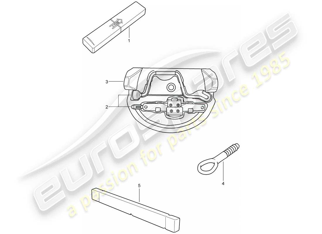 porsche 2012 (997-2) outil schéma des pièces