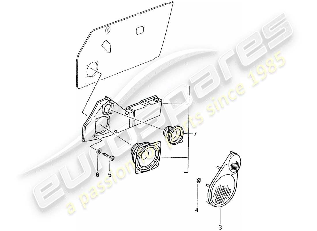 porsche 1999 (tequipment) systeme audio schéma des pièces