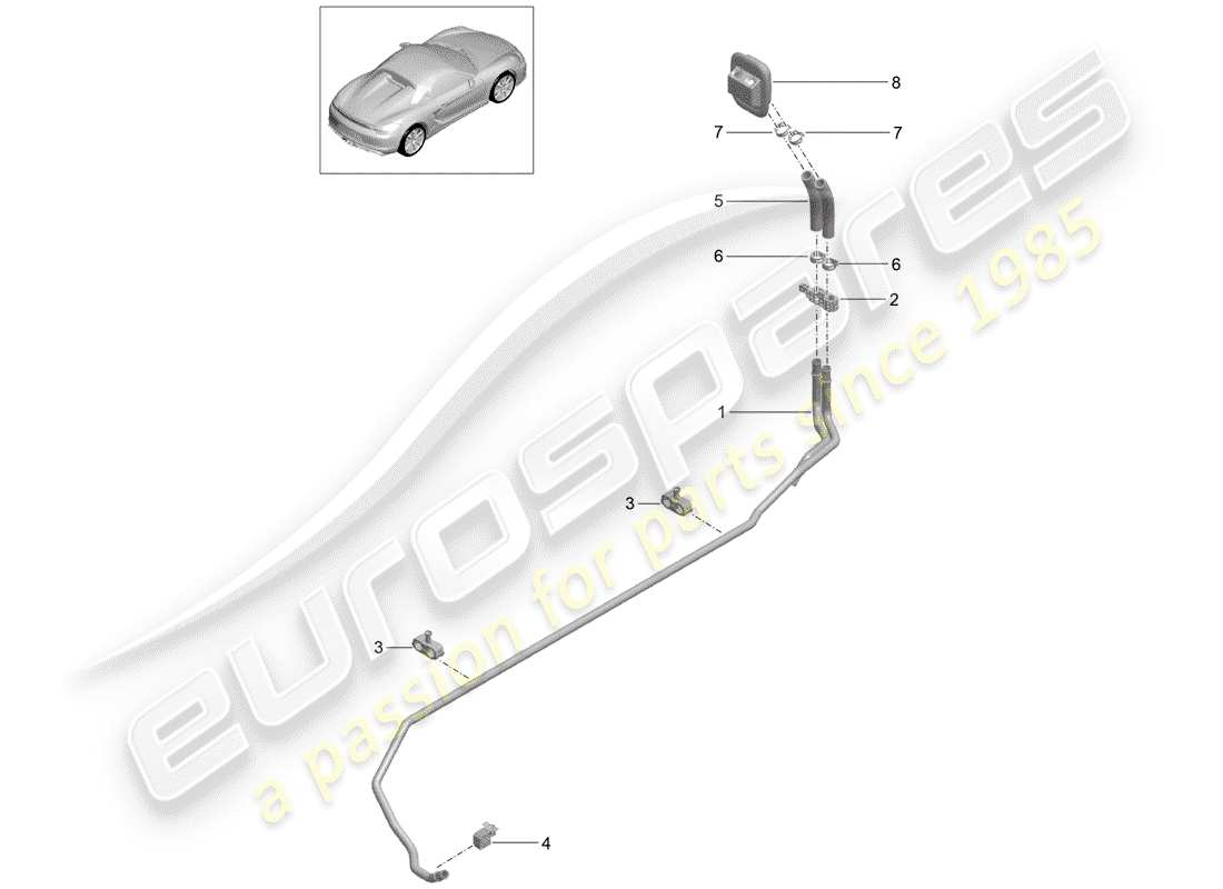 porsche 2016 (981 boxster spyder) schéma des pièces du chauffage