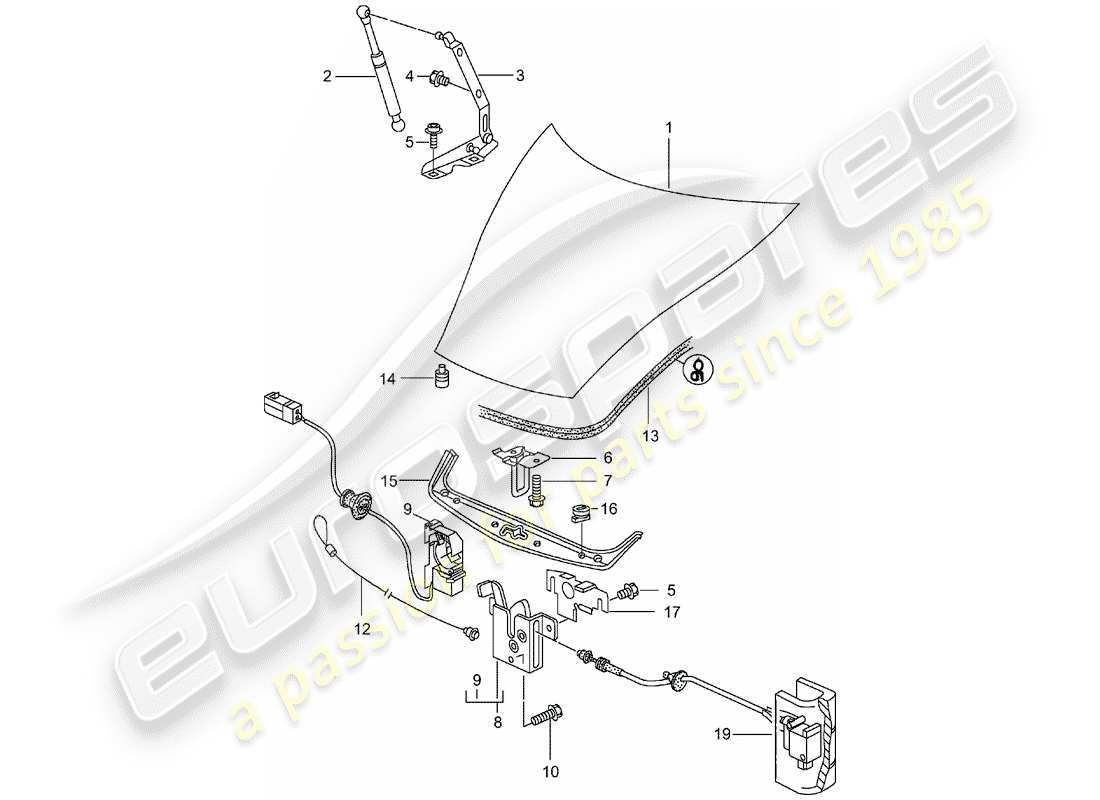 porsche 2002 (996 turbo / gt2) couverture diagramme de pièce
