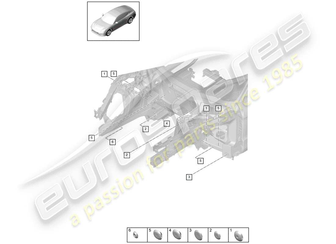 porsche 2017 (panamera 971-1) diagramme de pièce de prise