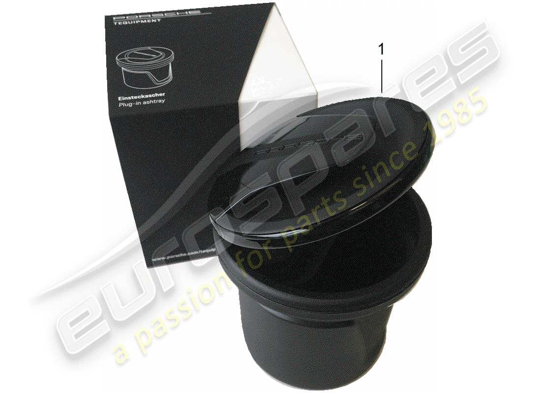 porsche 2018 (tequipment 98x/99x) insert pour cendrier schéma des pièces