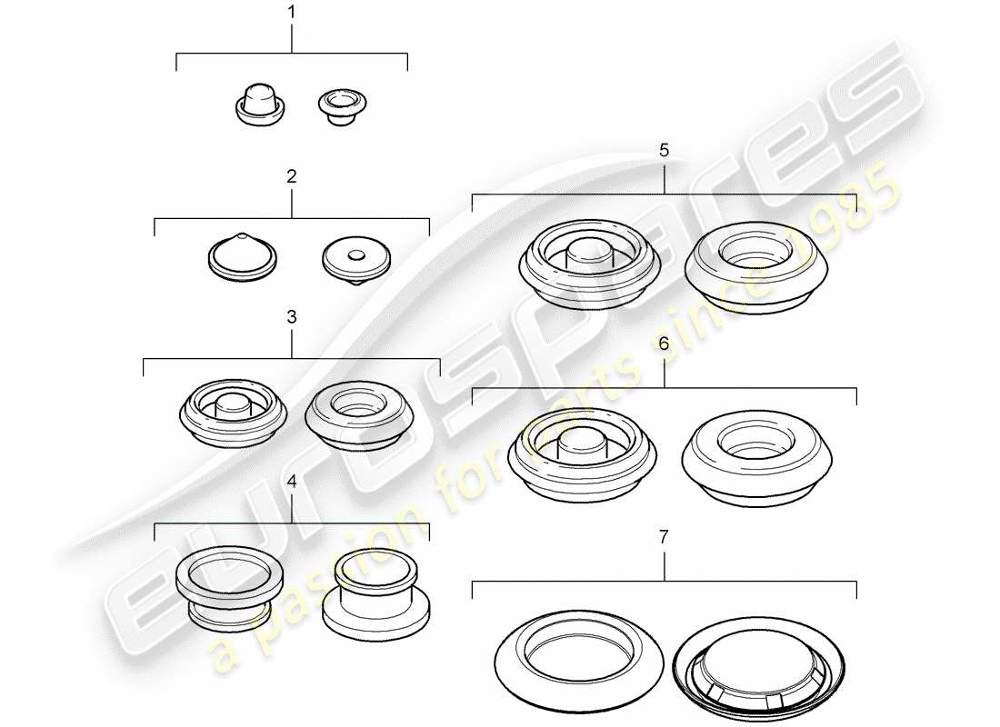 porsche 2010 (987 boxster) diagramme de pièce de prise