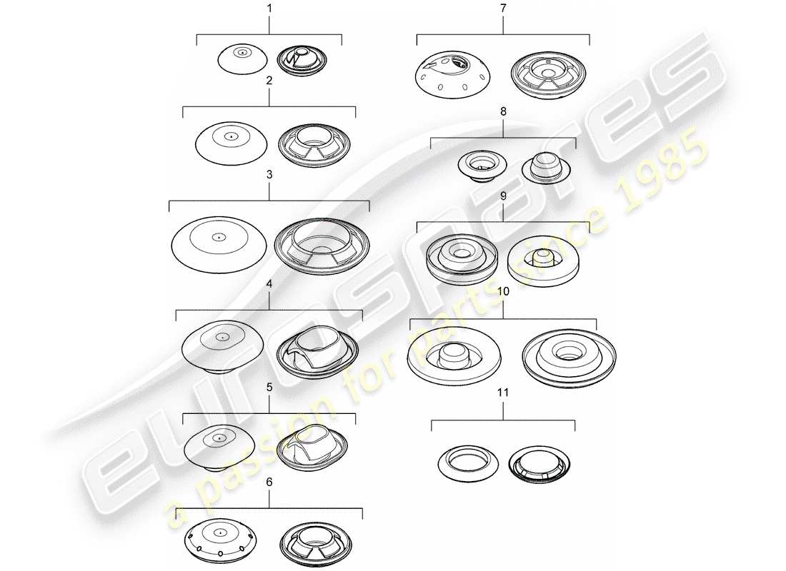 porsche 2006 (cayenne e1 9pa) diagramme de pièce de prise