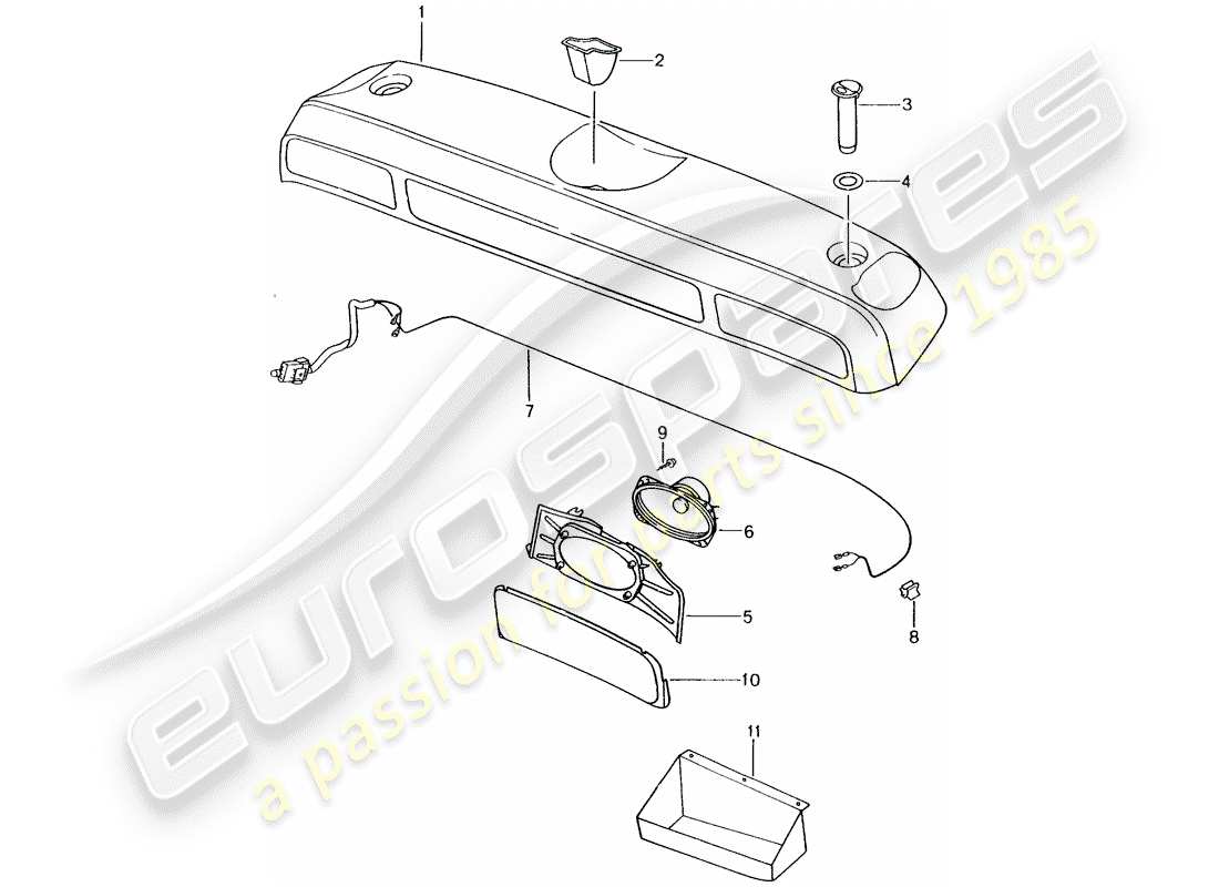 porsche 2004 (986 boxster) boîte de rangement - f 98-ws605 603>> - d - mj 1998>> schéma des pièces