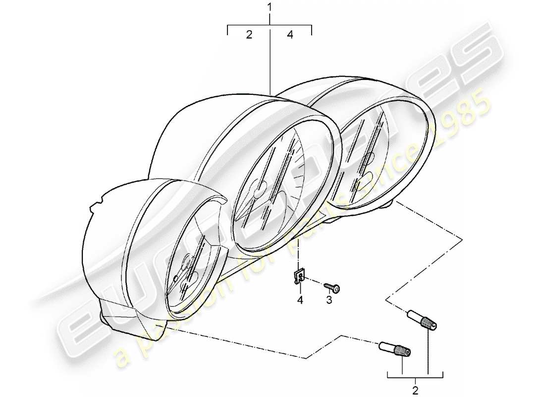 porsche 2005 (987 boxster) schéma des pièces des instruments