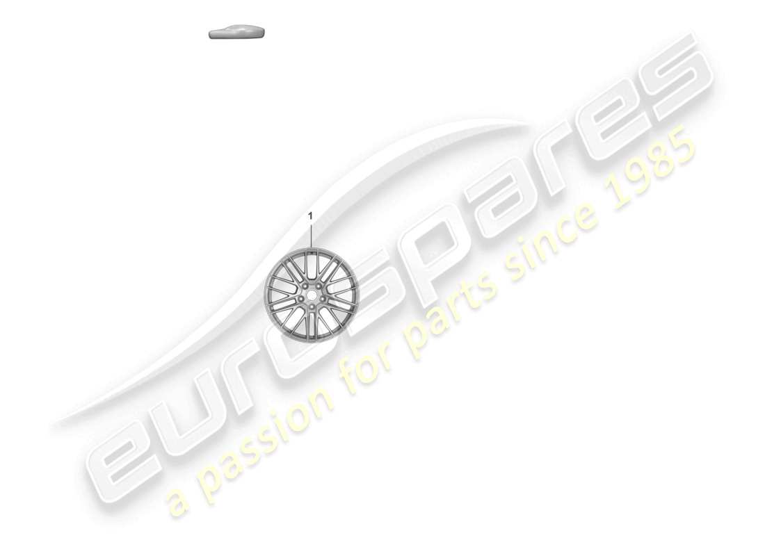 porsche 2020 (992-1) jante en alliage schéma des pièces