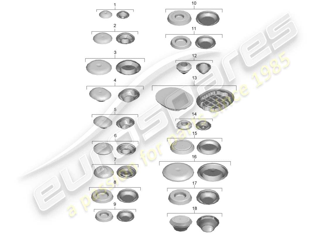 porsche 2016 (981 boxster spyder) diagramme de pièce de prise