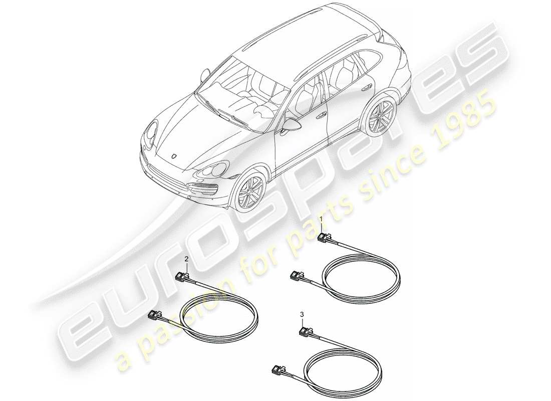 porsche 2011 (cayenne e2 92a) fibre optique légère schéma des pièces