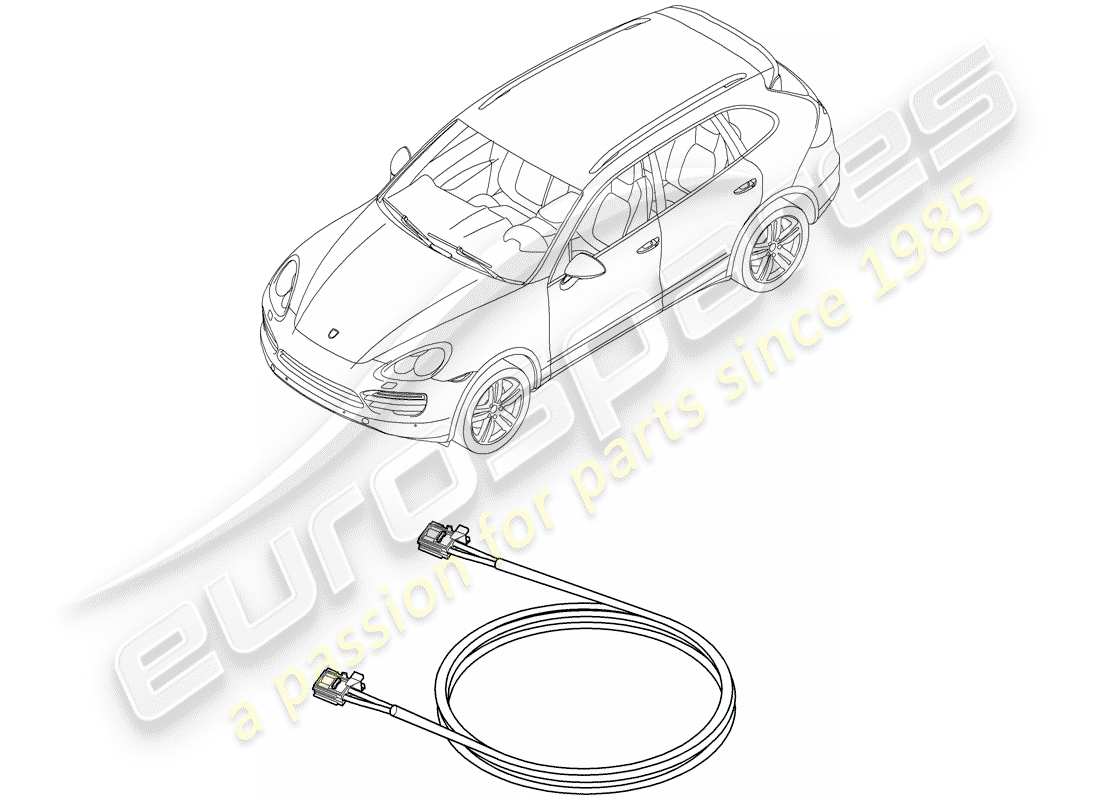 porsche 2012 (cayenne e2 92a) fibre optique légère schéma des pièces