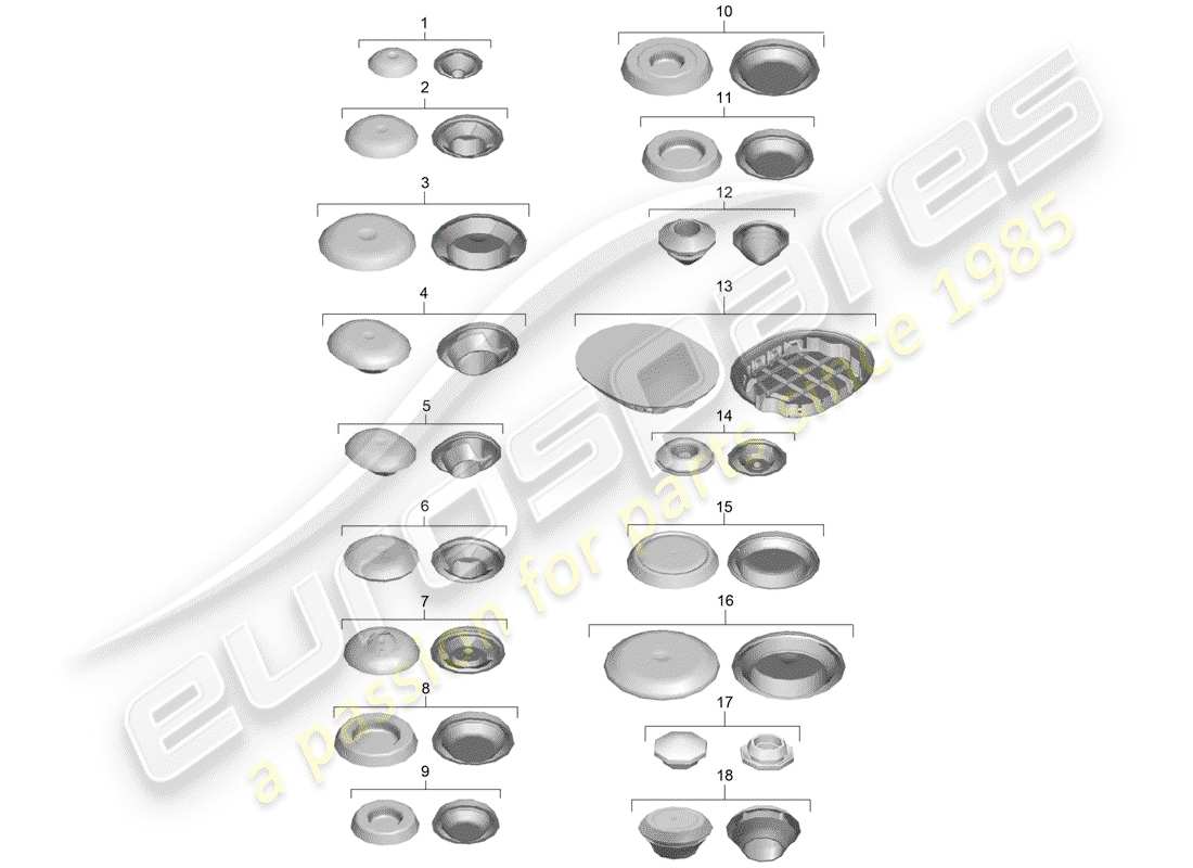 porsche 718 cayman (2020) diagramme de pièce de prise