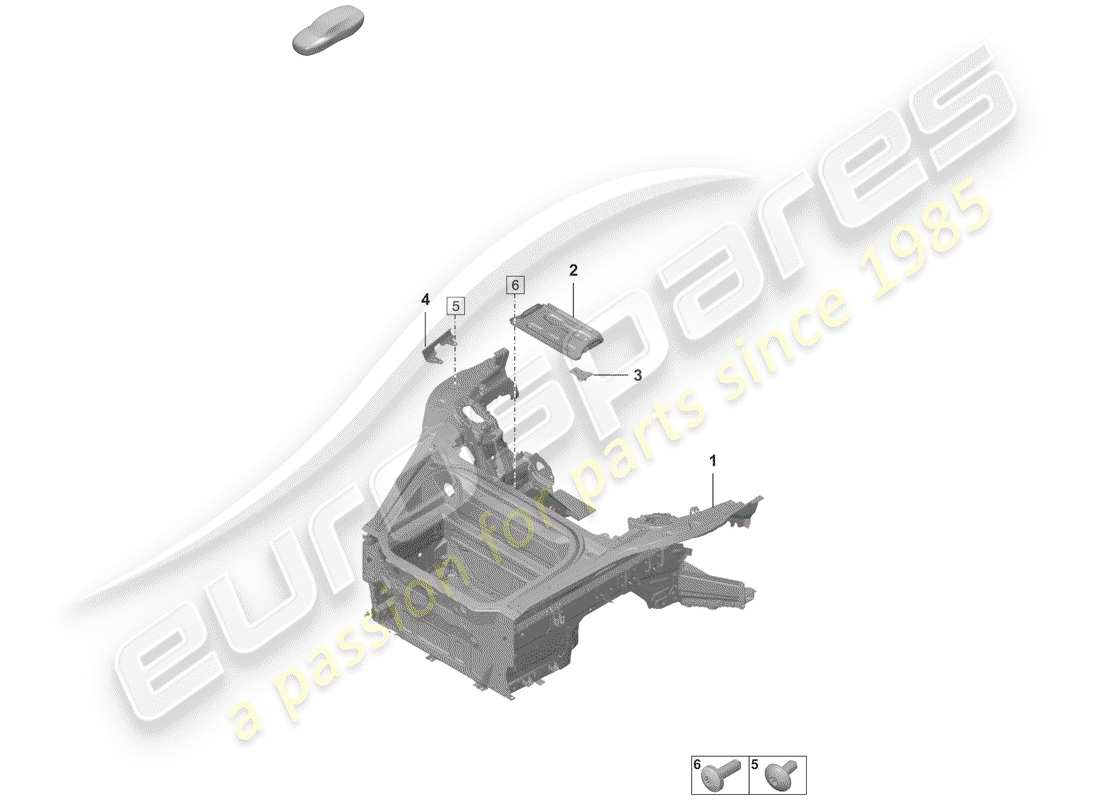 porsche 2019 (992-1) schéma des pièces front end