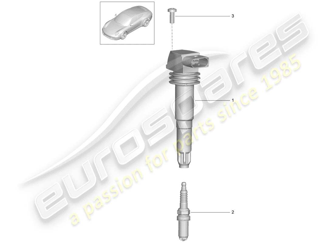 porsche 2013 (991-1) système d'allumage schéma des pièces