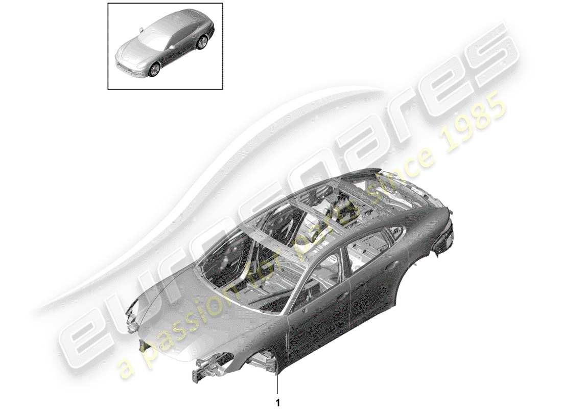 porsche 2017 (panamera 971-1) carrosserie diagramme de pièce