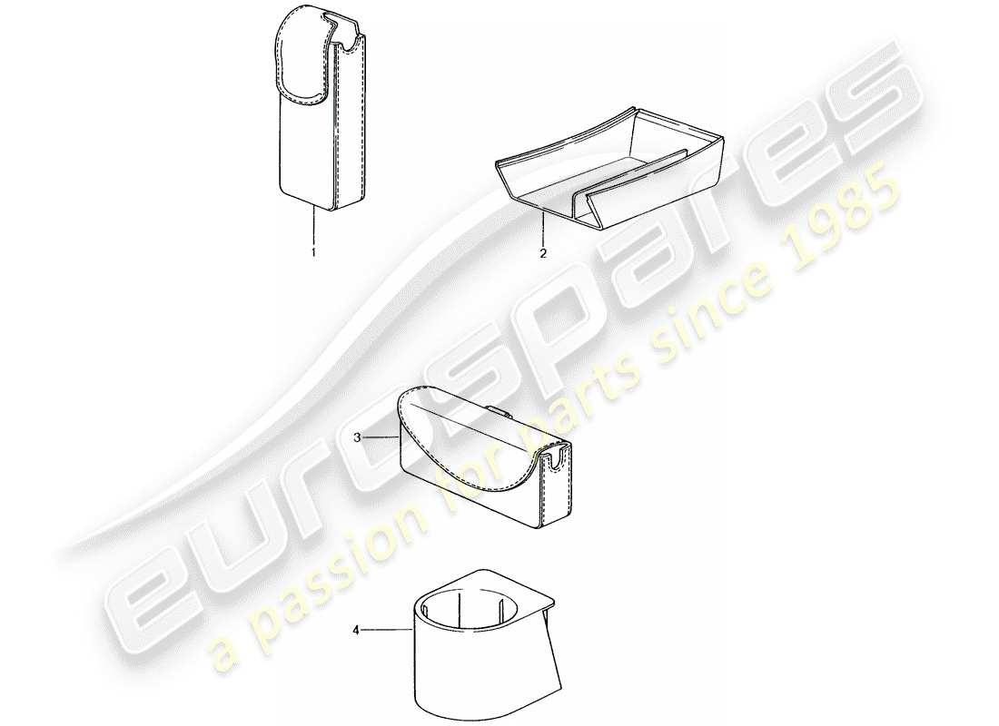 porsche 2012 (tequipment) coffre de rangement schéma des pièces