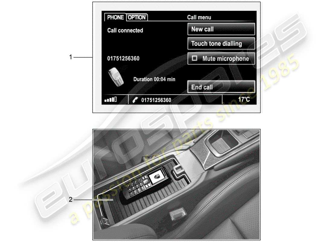porsche 2013 (tequipment 98x/99x) kit d'installation schéma des pièces