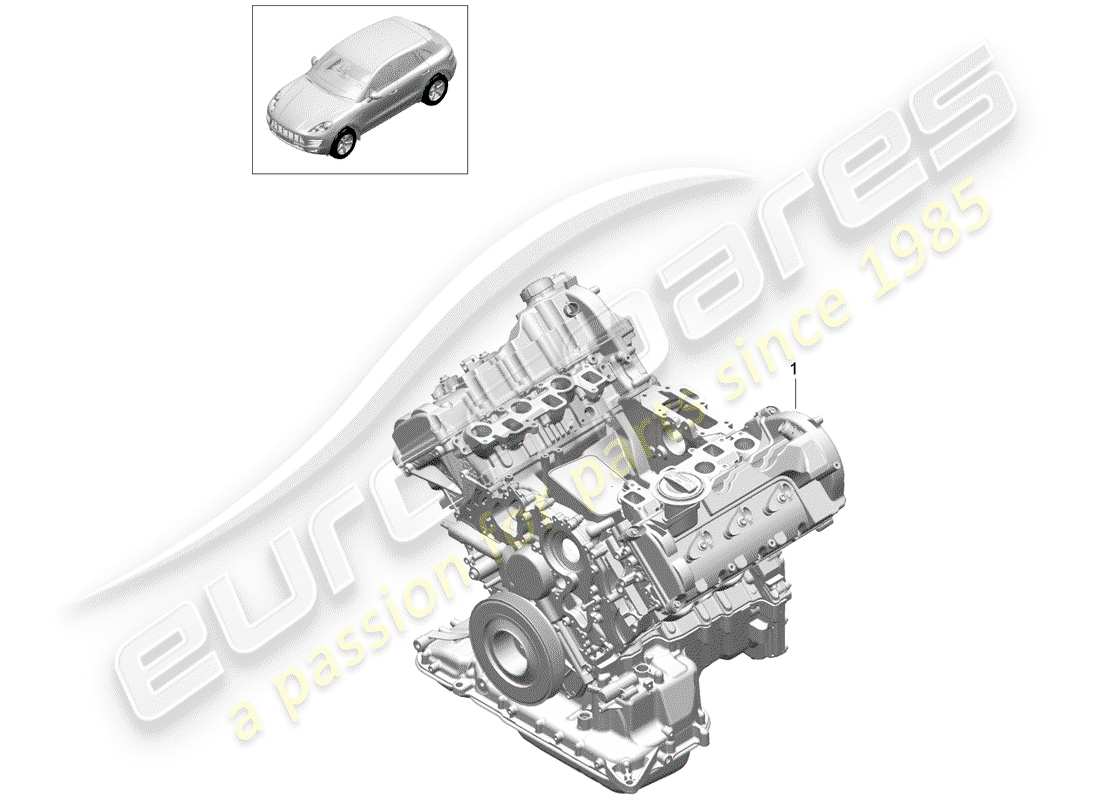 porsche 2016 (macan) long bloc schéma des pièces