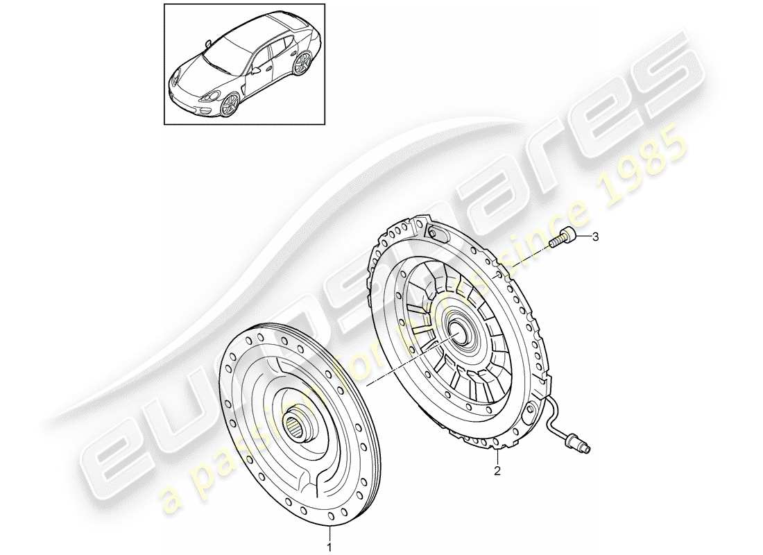porsche 2012 (panamera 970) embrayage schéma des pièces