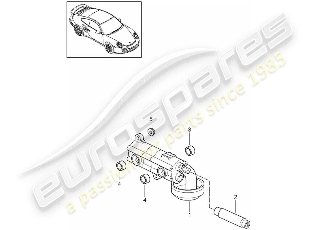 porsche 2011 (997-2 turbo / gt2 rs) pompe à huile schéma des pièces