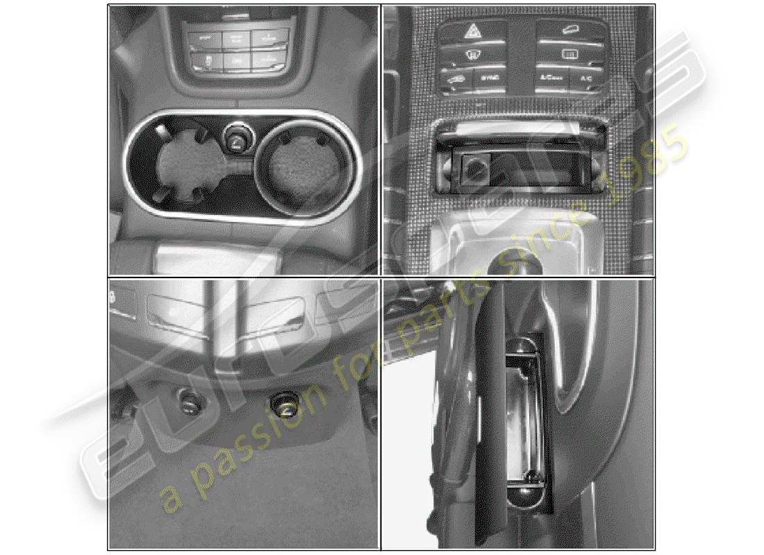 porsche 2018 (tequipment cayenne) forfait fumeur schéma des pièces