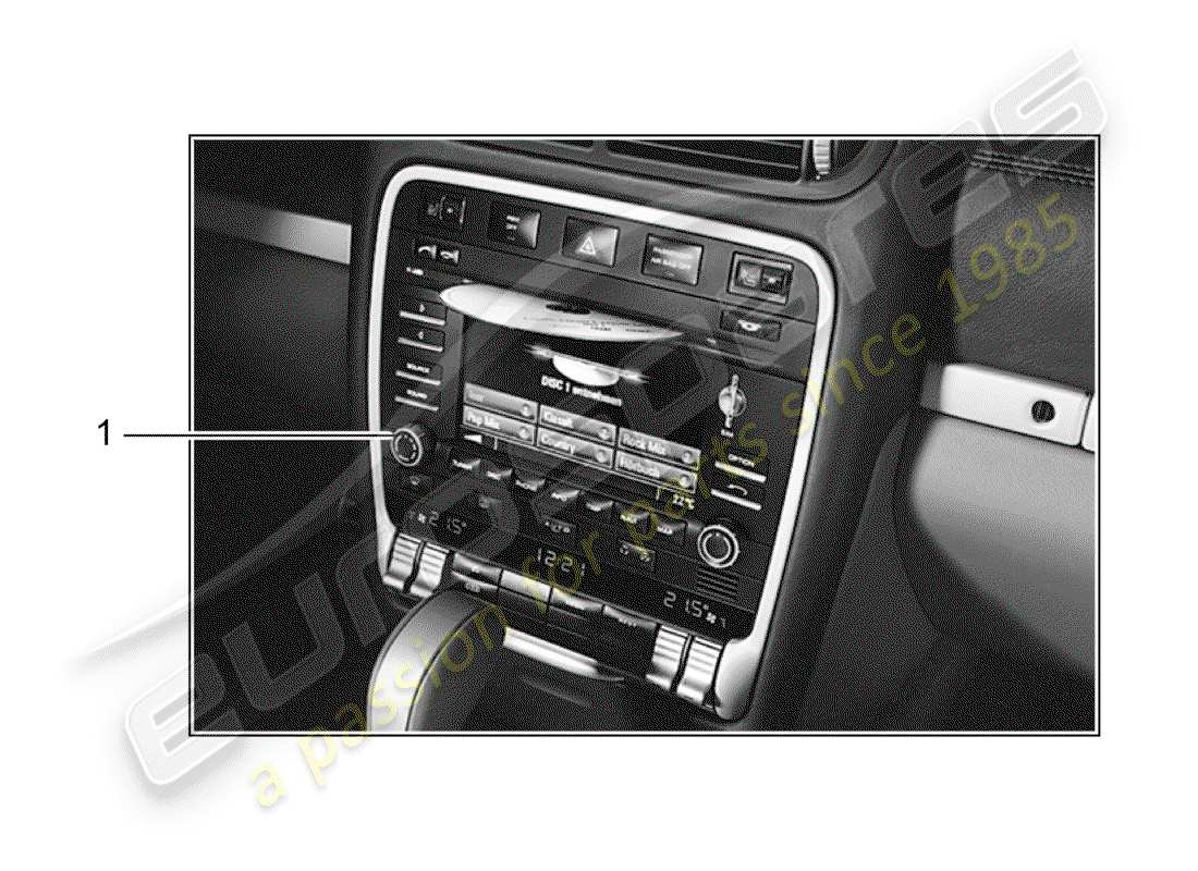 porsche 2013 (tequipment cayenne) système de navigation schéma des pièces